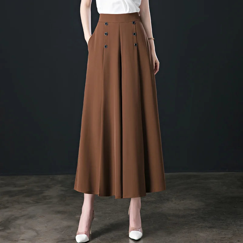🔥Zľava viac ako 50%🔥Dámska módna sukňa Culotte s vysokým pásom a širokými nohami【M-5XL】