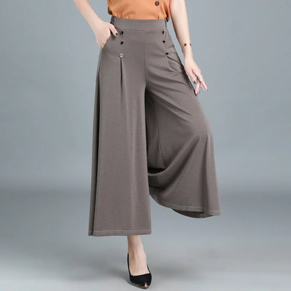 🔥Zľava viac ako 50%🔥Dámska módna sukňa Culotte s vysokým pásom a širokými nohami【M-5XL】